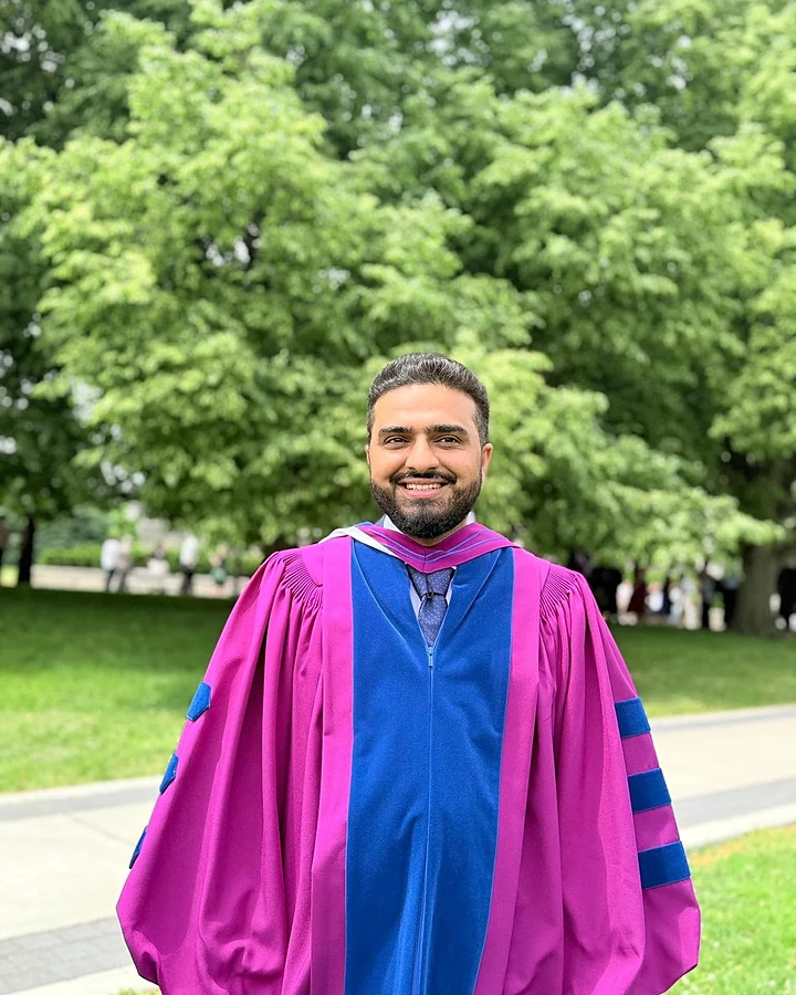 Muhammad Umair Danish in Western University doctoral regalia