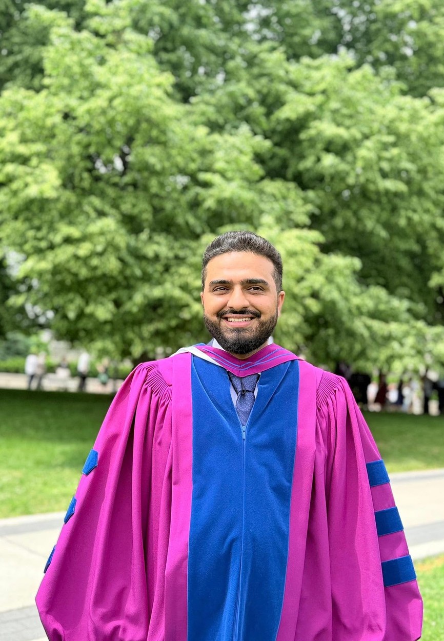 Muhammad Umair Danish at his Western University PhD convocation